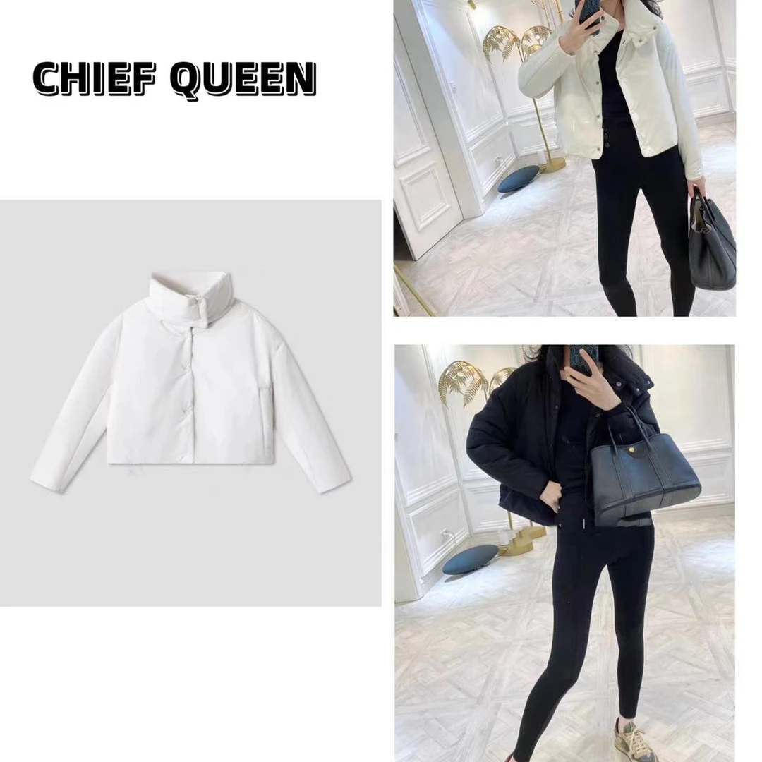 lu系列同款半高领棉服外套0612