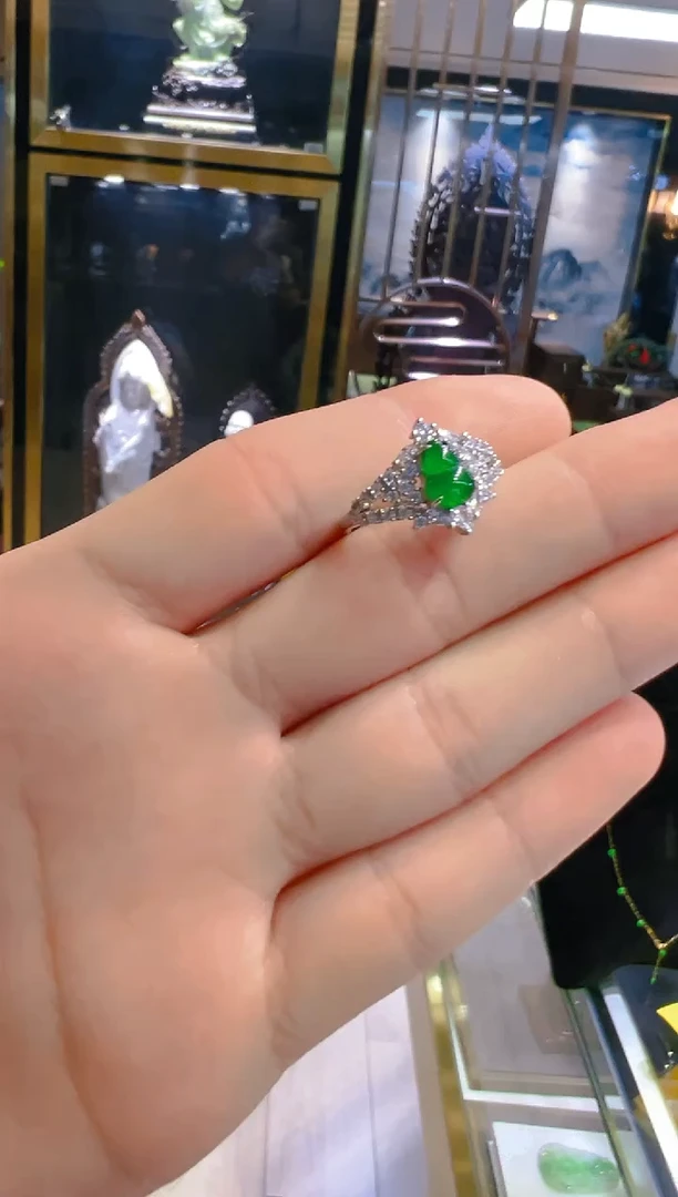 【闪购商品】翡翠戒指银S925镶嵌多样性发货