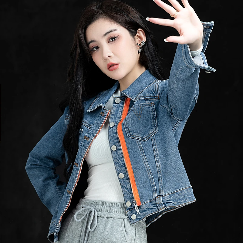 短款牛仔外套2025新款女小个子高级感秋季女装韩版宽松潮流上衣