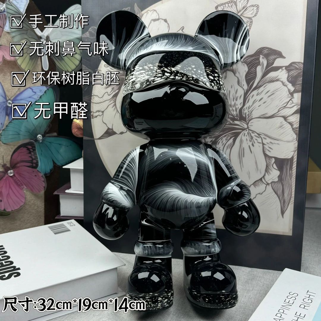 轻奢玄关摆件diy手工暴力熊客厅装饰品摆件酒柜装饰品摆件电视柜