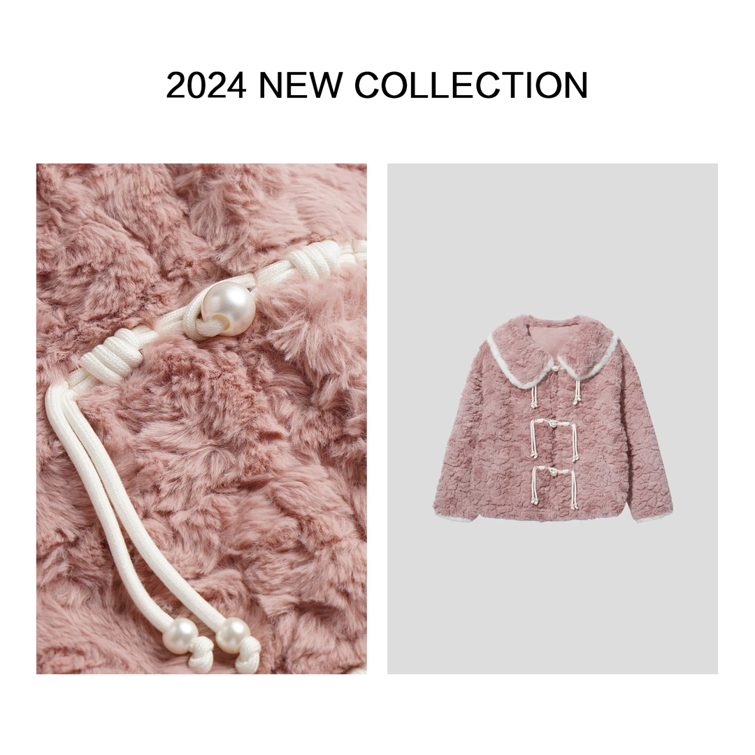 【龙哥专属】 R5356005 时尚气质优雅休闲颗粒绒外套女 6005