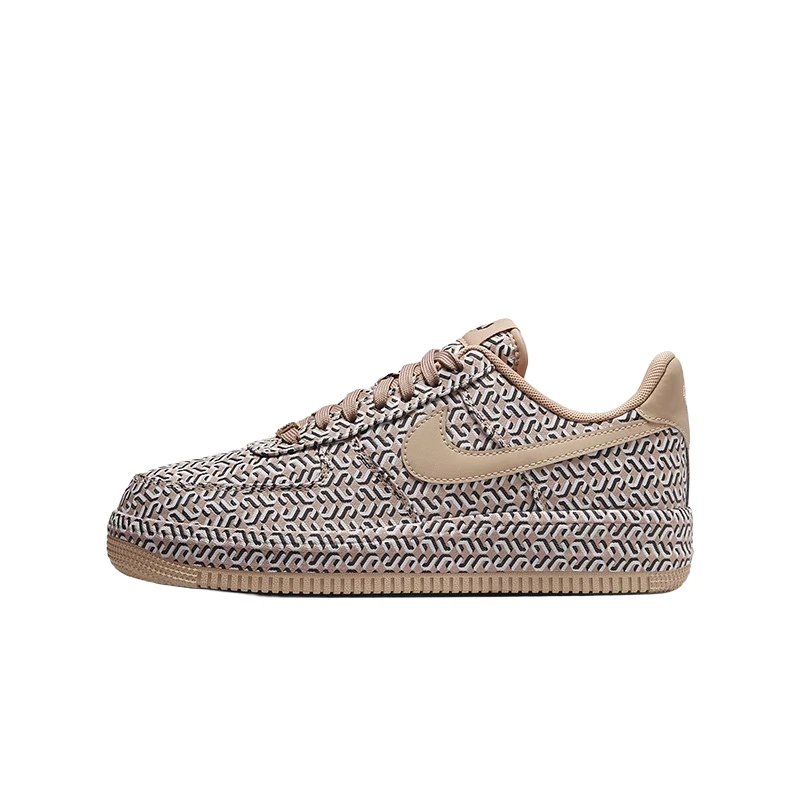 NIKE耐克空军一号女鞋Air Force 1棕黑休闲运动鞋板鞋DZ2789-200