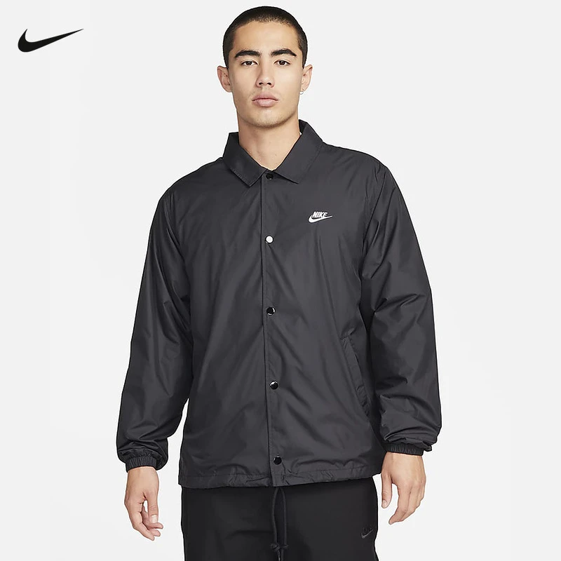 耐克男子教练夹克春季外套梭织宽松复古休闲叠搭FN3317-010