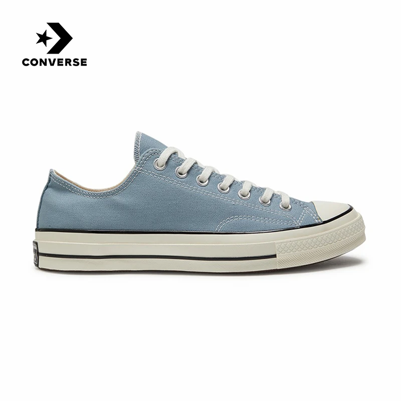 Converse匡威2023夏季新款1970s男女低帮雾霾蓝纯色帆布鞋A04586C