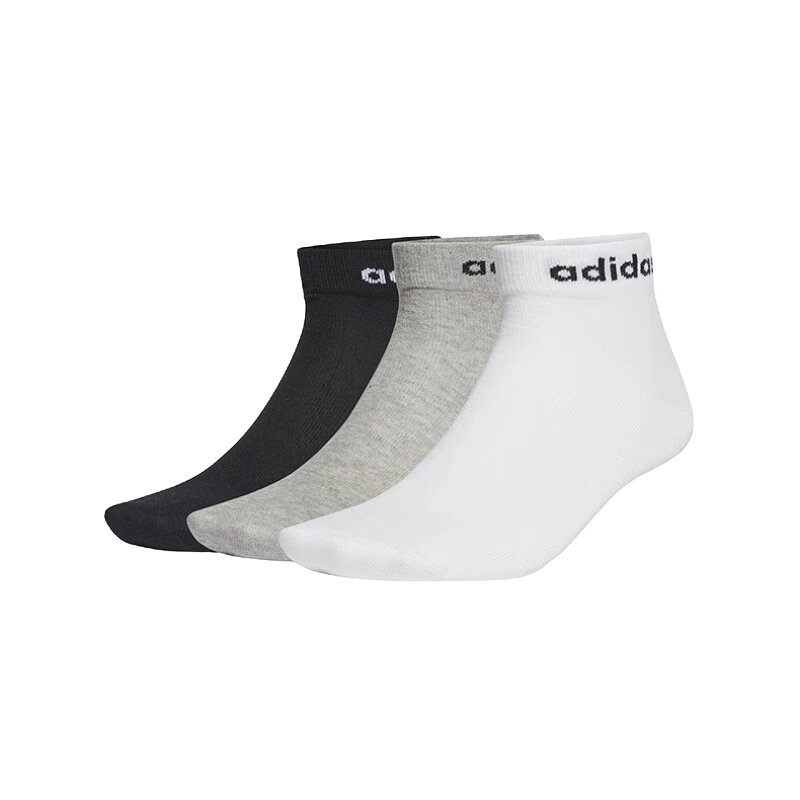 adidas/阿迪达斯袜子男袜女袜新款短筒运动袜三双装低帮袜 GE6179