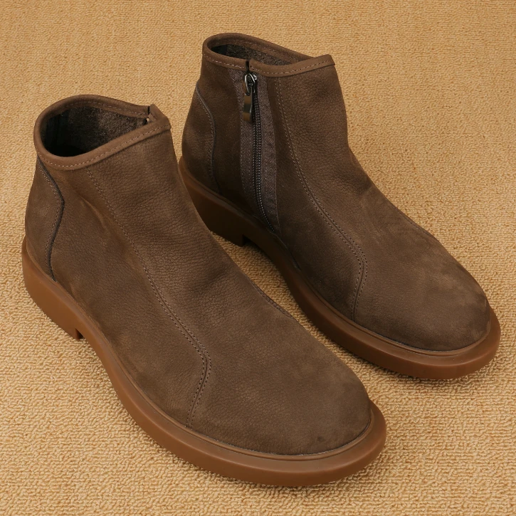 秋季马丁靴男高帮鞋英伦风切尔西靴透气中帮短靴潮流真皮工装靴子