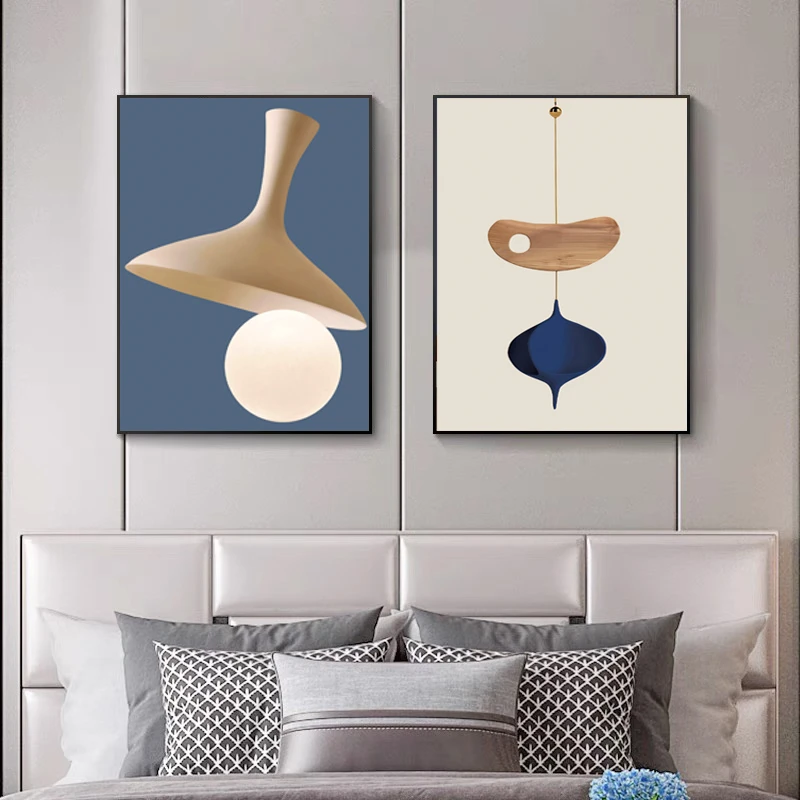 卧室装饰画两联床头画现代简约温馨客厅楼梯餐厅轻奢主卧墙壁画