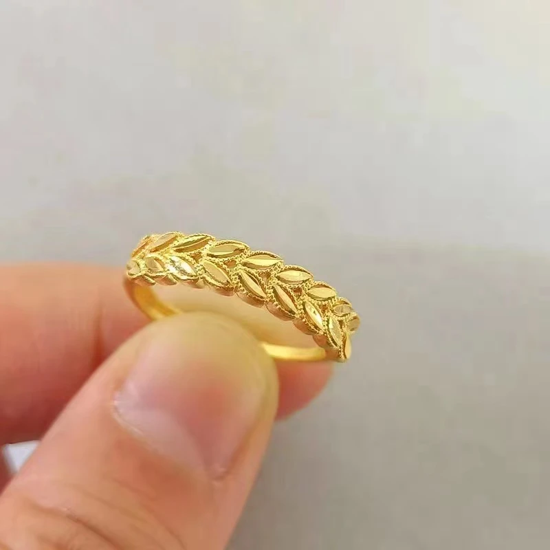 铜合金戒指 麦穗戒指岁岁平安时尚简约气质精致精美经典麦穗戒指