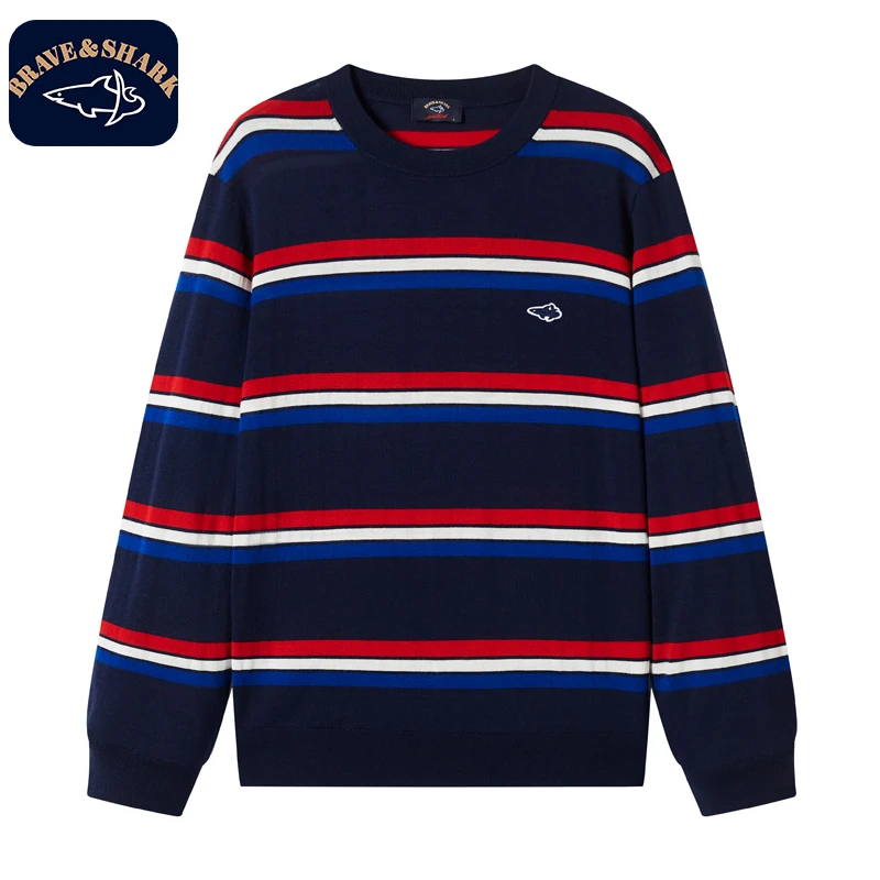 BRAVE&SHARK/勇士鲨鱼【官方正品】男士新款长袖羊毛针织衫 5243