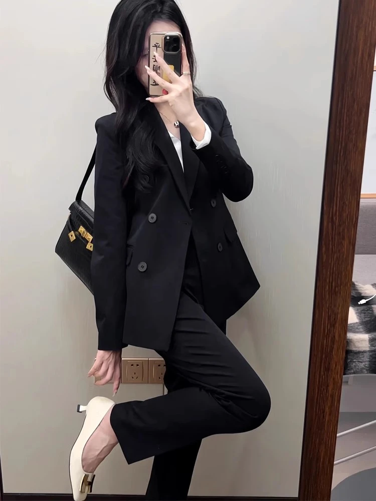 西装套装女大学生面试职业装春秋免烫高端工作服气质白领西服正装