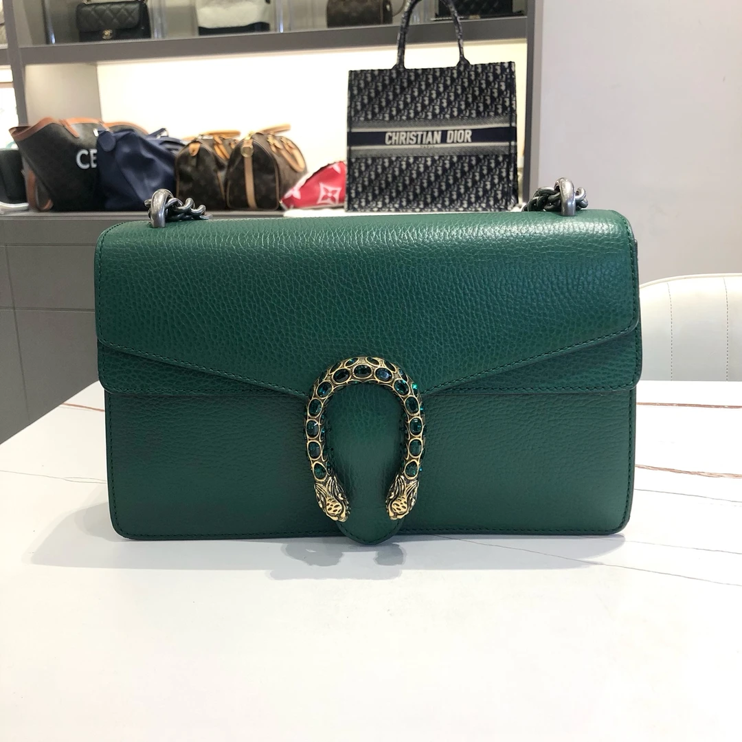 95新  【归集奢品】Gucci/钻扣酒神中号斜挎包