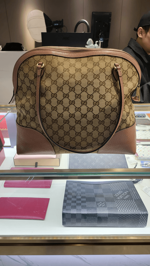 95新  【归集奢品】Gucci/老花贝壳单肩手提包
