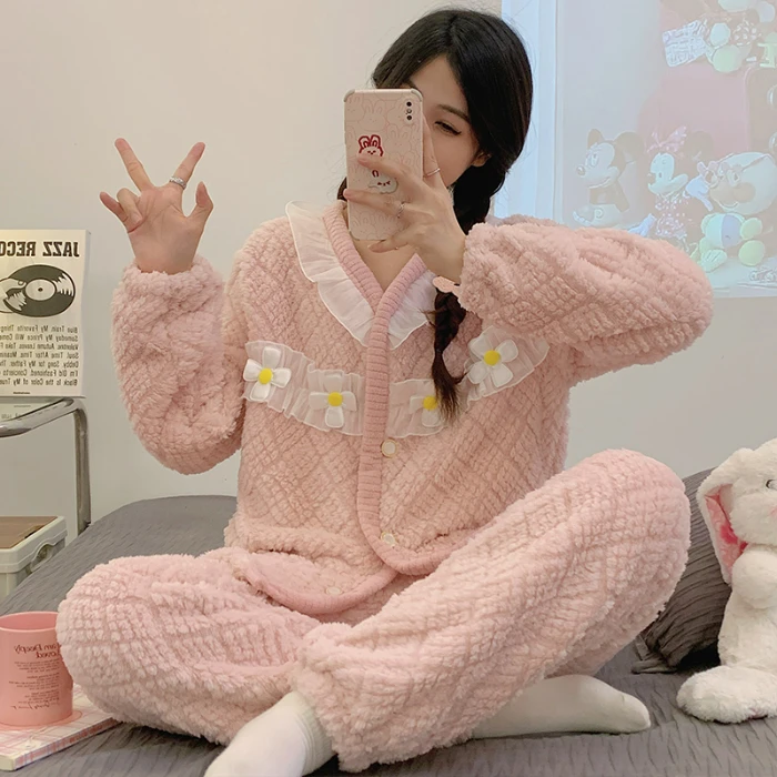 大码睡衣女220斤可爱夏季宽松公主风家居服甜美休闲胖MM
