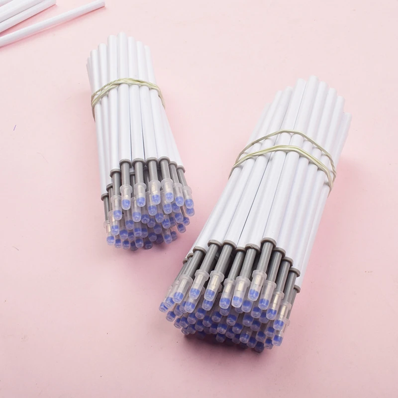 按动中性笔笔芯黑色0.5子弹头跳动按压式子弹头替芯大容量通用
