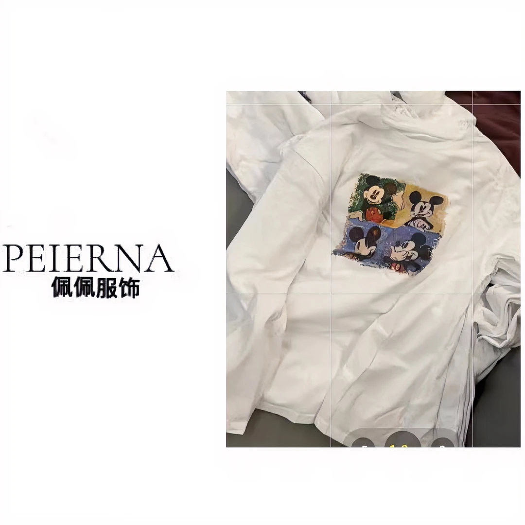 佩佩 八 【米奇T】行货定制棉T恤  T10848 5105087 时尚印花圆领