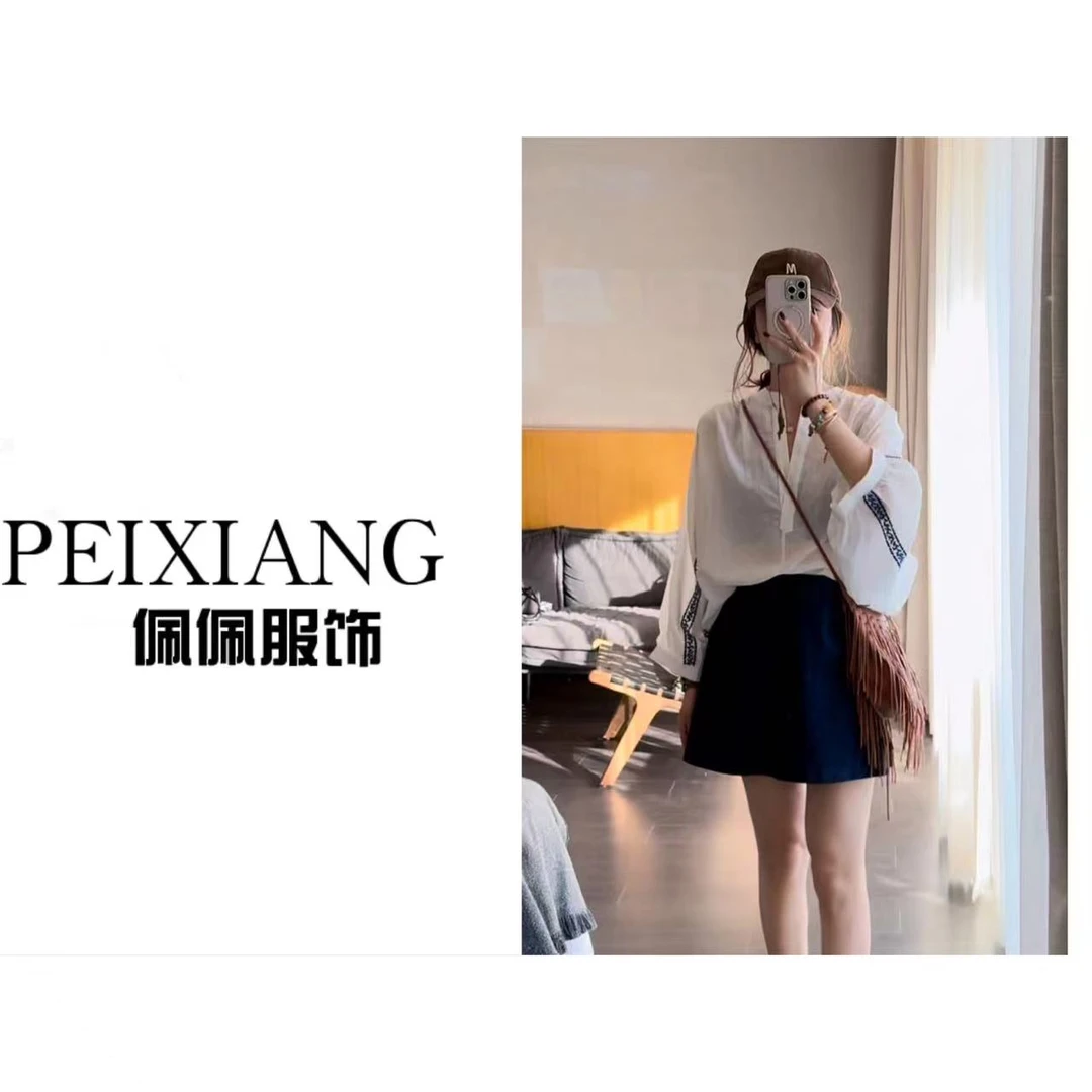 佩佩PB  【民族风衬衣】自制款防晒衬衫  H7232  5075237 气质时尚