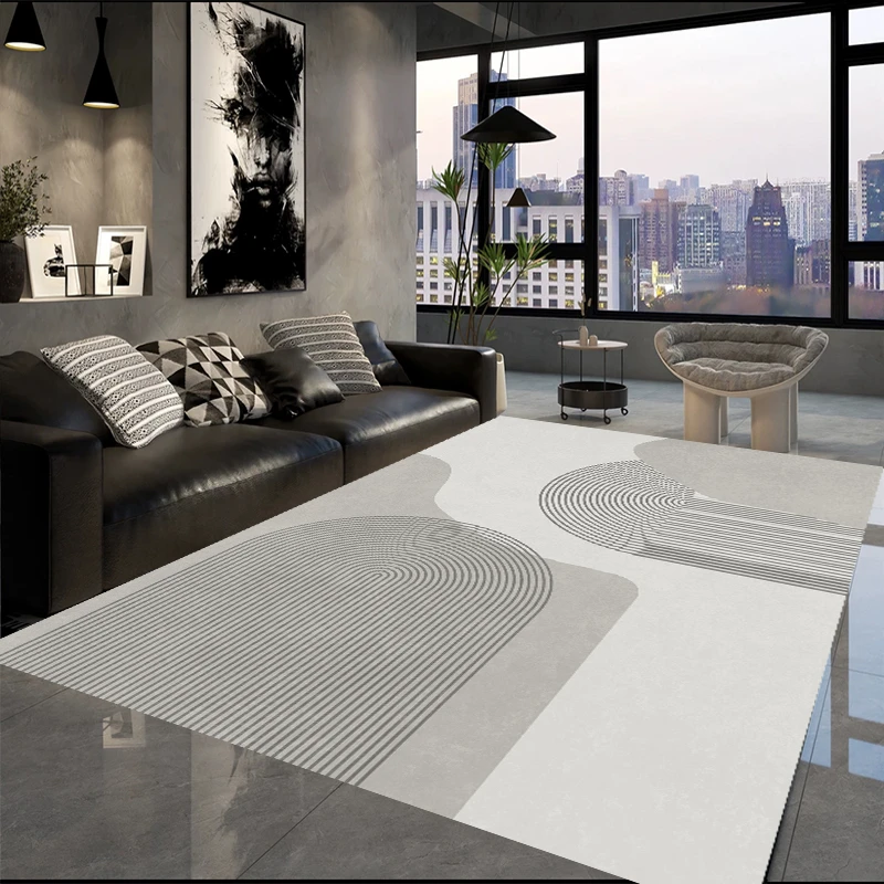 Y-4简灰客厅大地毯加厚大尺寸高颜值耐脏床边加厚网红地毯客厅毯