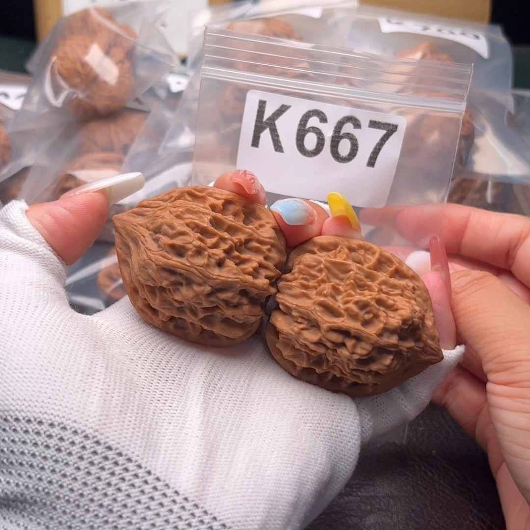 文玩核桃把件41:5鸡心k 667