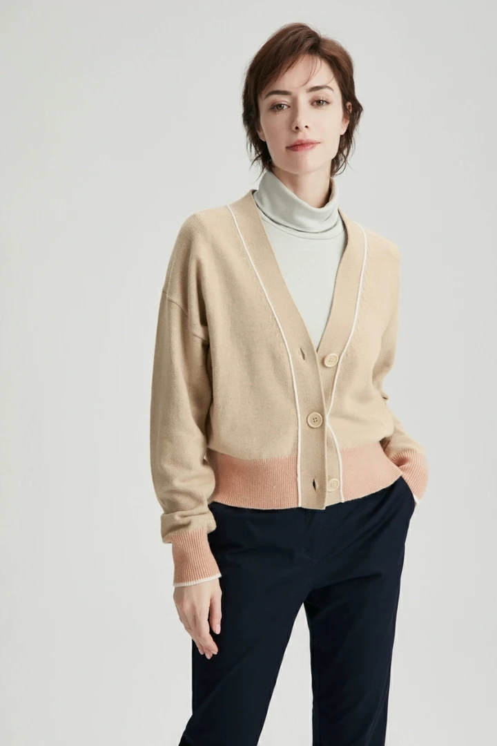 小帆船女士针织毛衣开衫