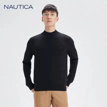 小帆船男士圆领毛衣