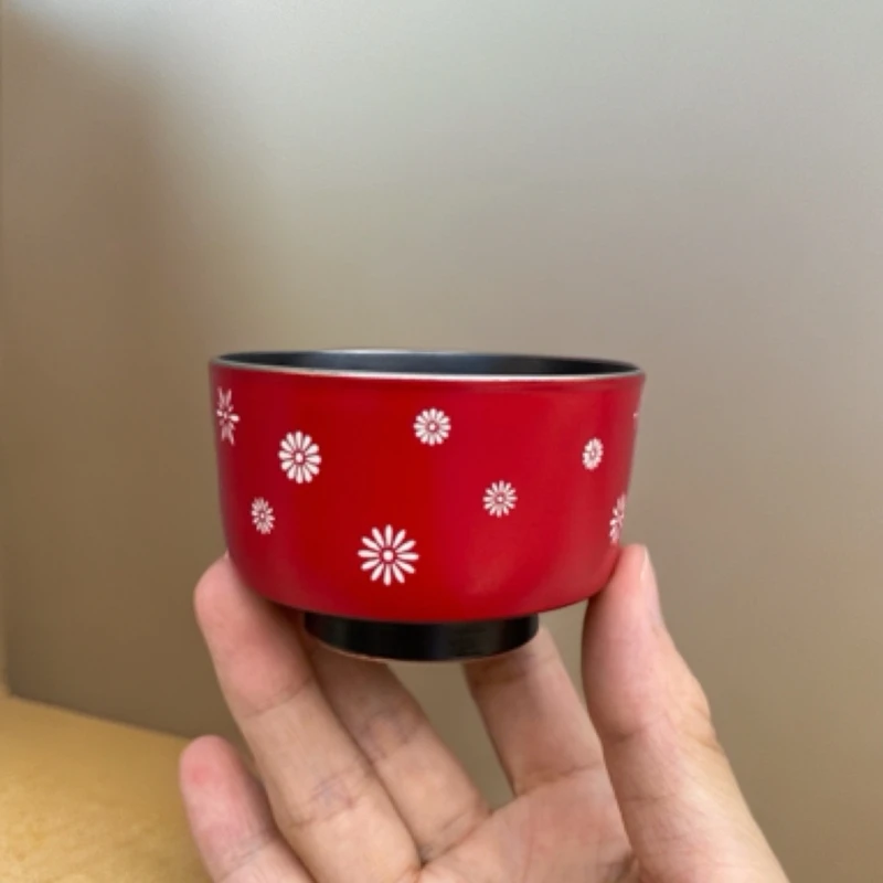 手拉胚岩泥粗陶中国红四季诗茶杯功夫茶具雕刻文创伴手礼