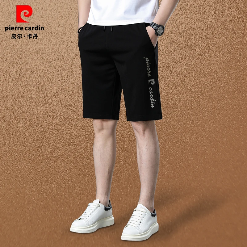 皮尔卡丹男士品质冰丝短裤直筒弹力速干针织衫休闲裤男五分裤夏装