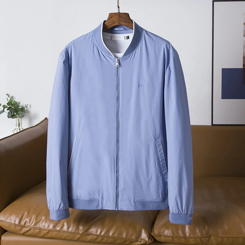 H1Q076撤柜款！简约纯色！春秋款外套男宽松大码百搭男士上衣休闲装