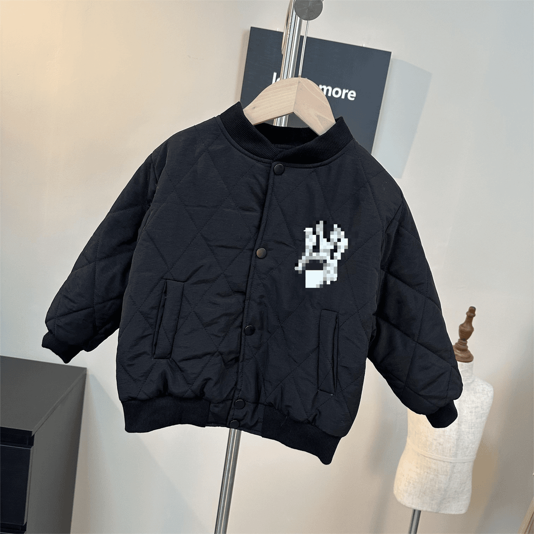 2023秋冬儿童棉袄棉服外套夹克服韩版休闲上衣宽松风衣
