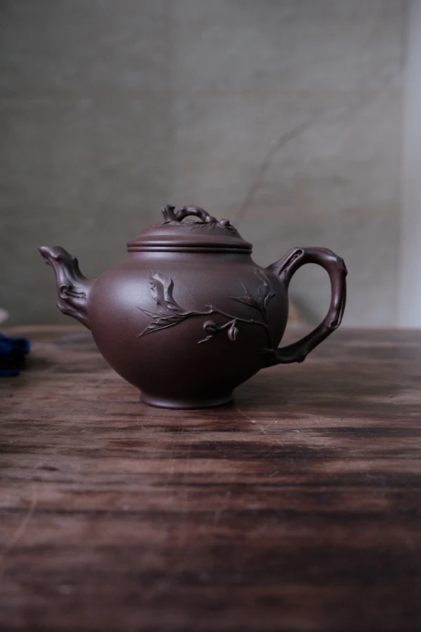 原矿紫泥筋纹宜兴紫砂壶正宗报春壶中式茶具纯手工全手工泡茶壶