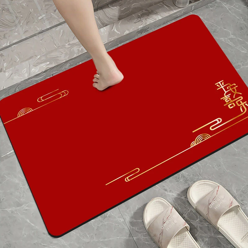 【红色】入户门口地垫轻奢速干吸水卧室浴室地毯入户门垫地垫爆款