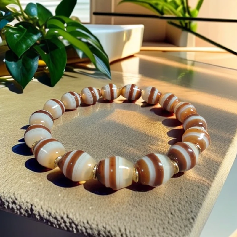 （一线药师）天然糖色天地玛瑙手串