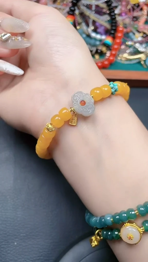 【闪购商品】蜜蜡手串未镶嵌多样性发货拍一发一