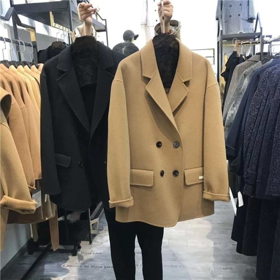 双面大衣气质时尚百搭女士宽松中长款直播间链接