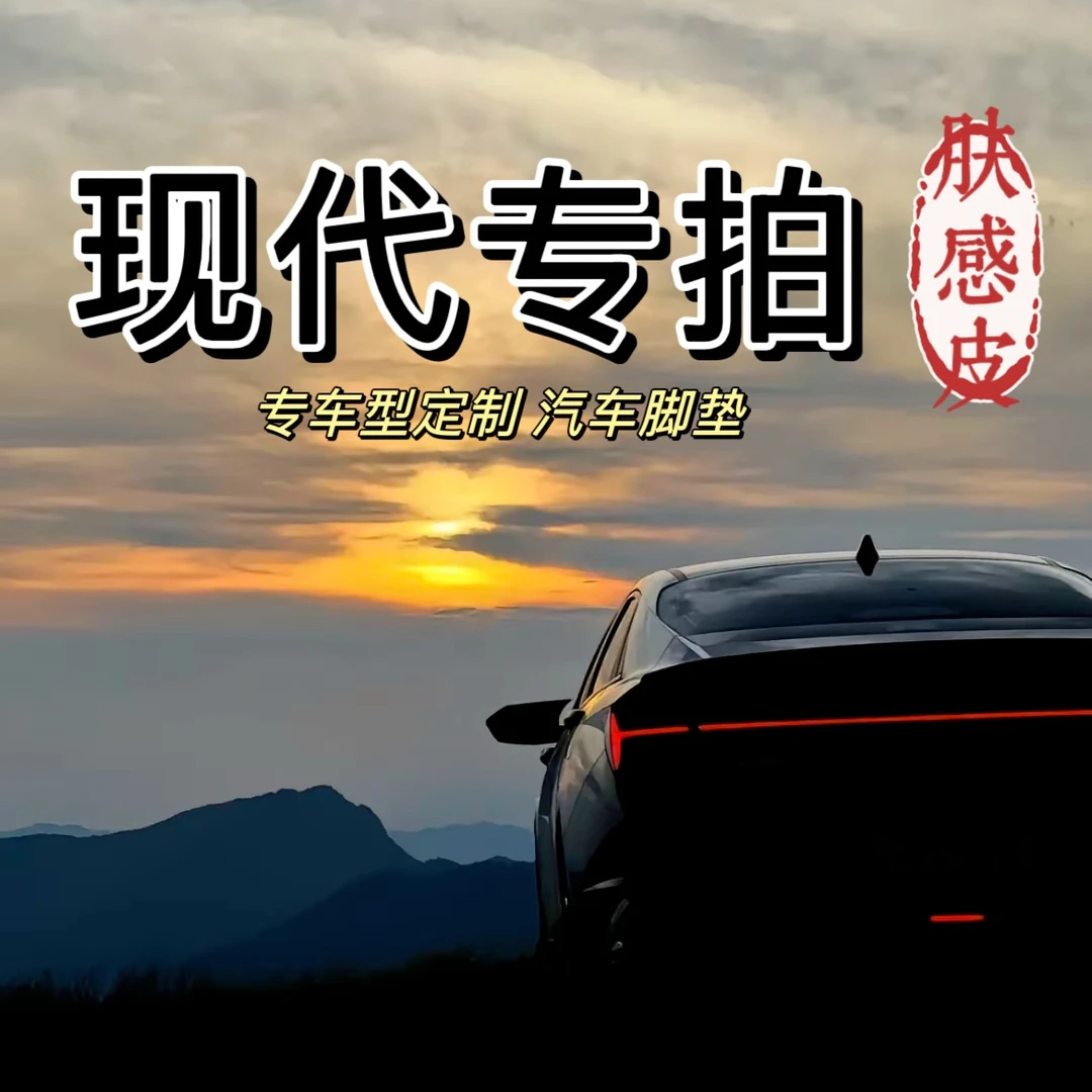 【现代专属】肤感皮底层绒面全包围专车定制环保无味汽车脚垫