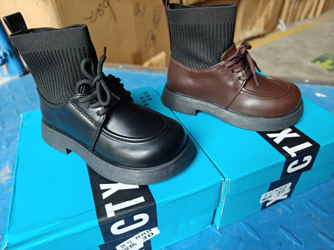 女童鞋子儿童马丁短靴子2024春秋款秋季新款宝宝女孩大童袜靴洋气