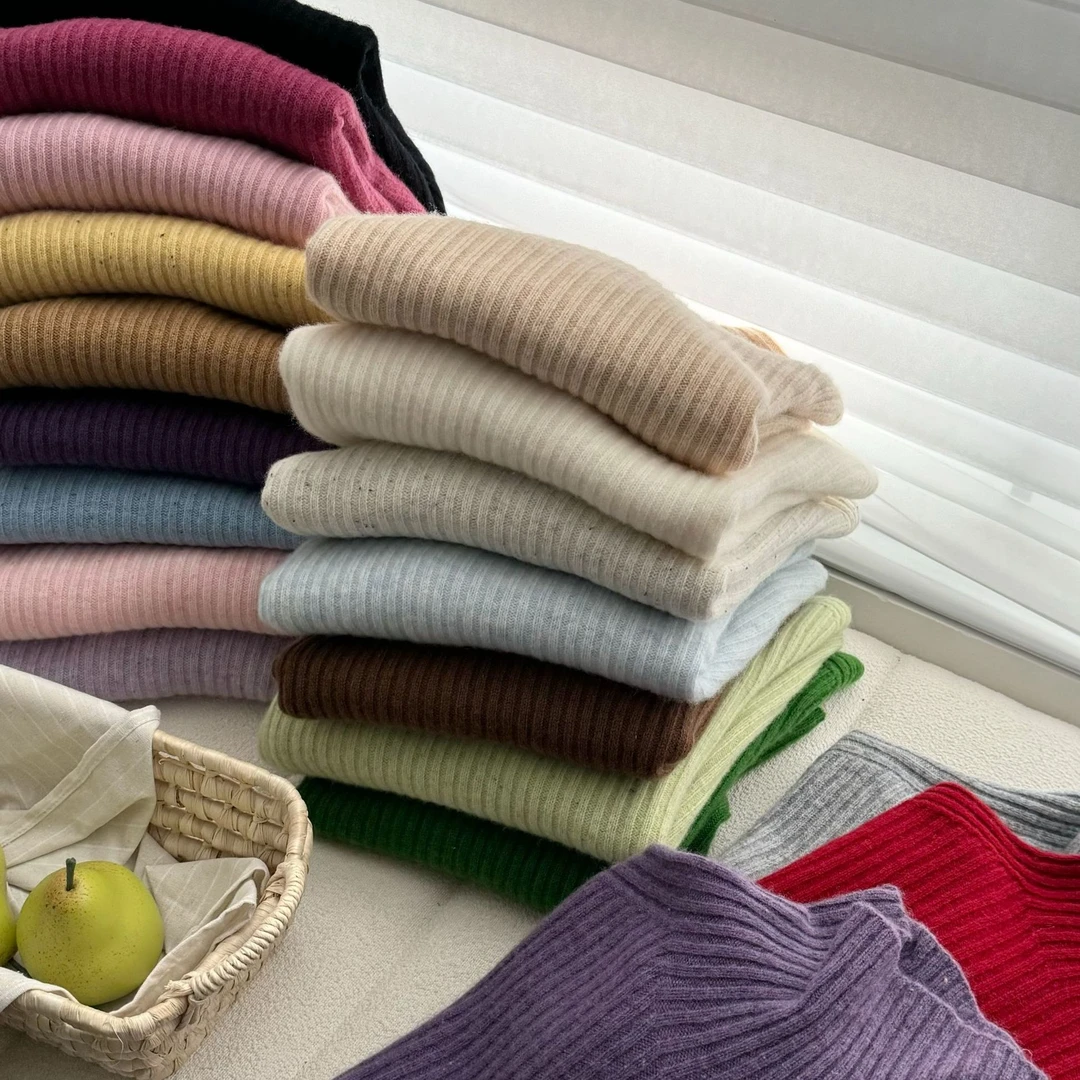 秋冬高领半高领套头毛衣女士打底衫