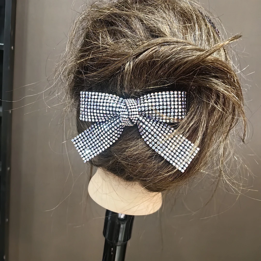 韩国弹簧夹双弹片满钻手工高货