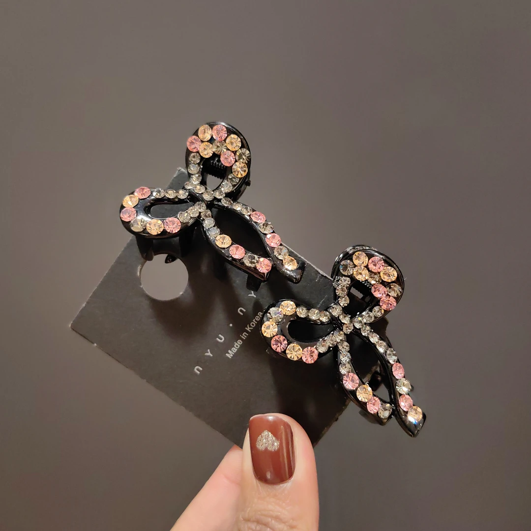 韩国施家水晶小抓夹韩版发夹网红发卡轻奢刘海夹优雅公主小抓夹女