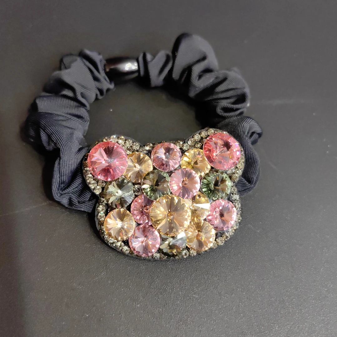 韩国s家水晶发绳高档丸子头发绳发圈百搭皮筋轻奢可爱扎发面膜圈