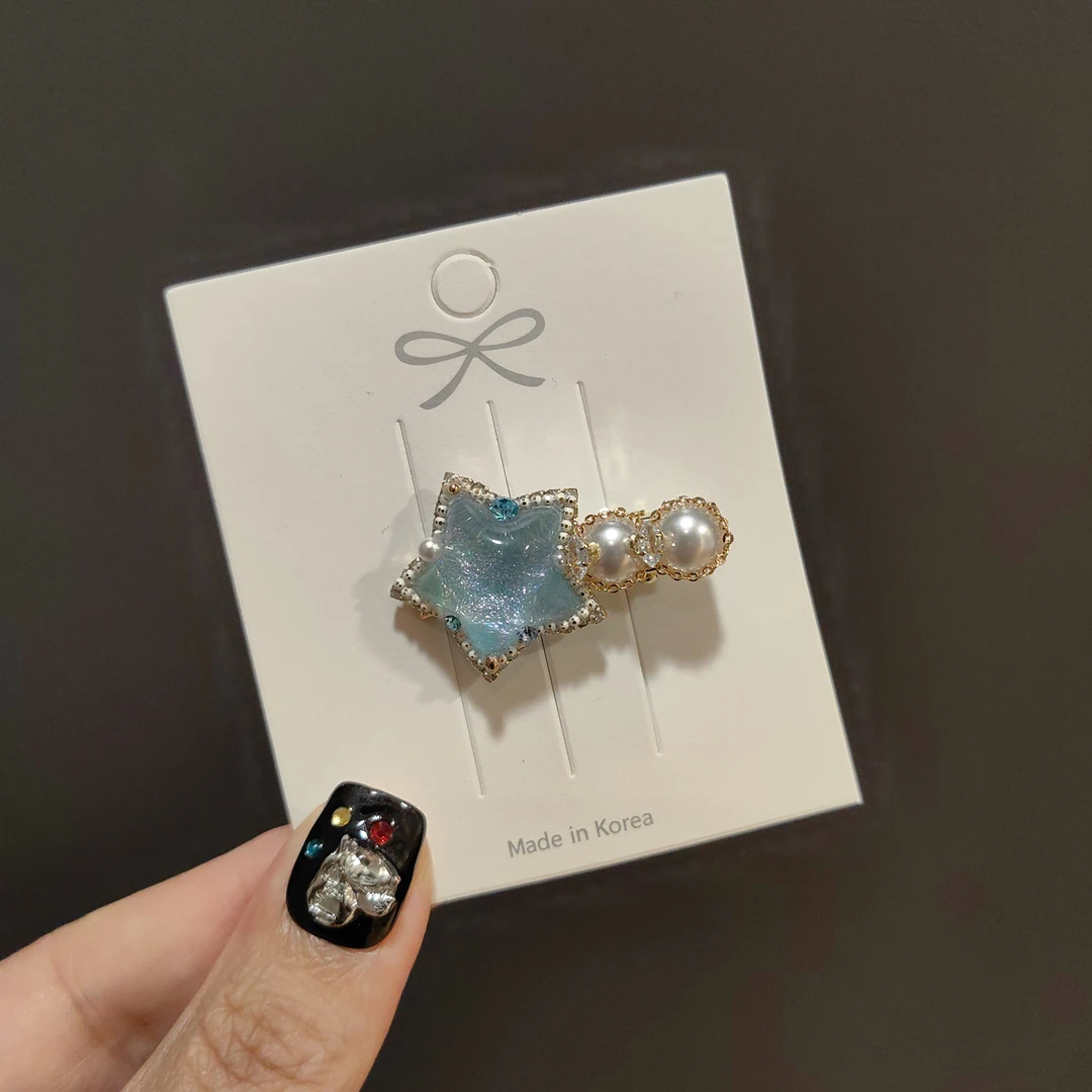 韩精致星星鸭嘴夹迷你边夹甜美可爱小夹子刘海夹顶夹时尚爆款发饰