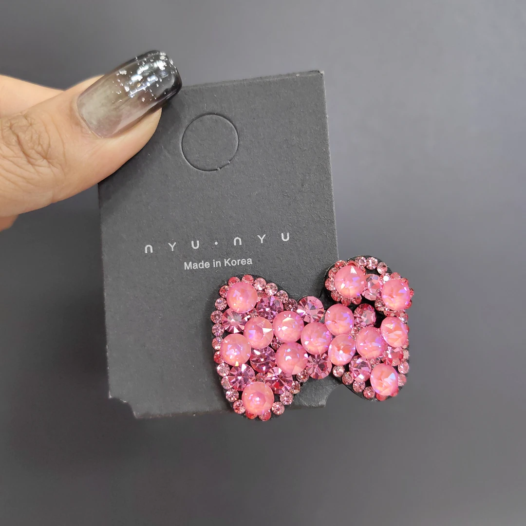 韩国s家水晶bb夹韩版蝴蝶结发夹网红爆款刘海夹碎发夹轻奢侧边夹