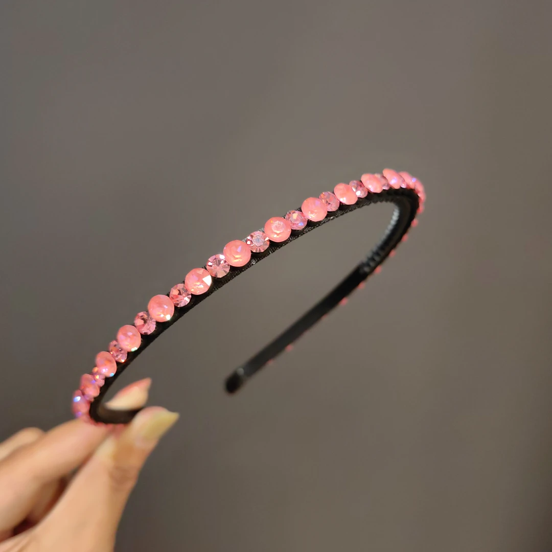 韩国施华钻发箍压碎发头箍高贵气质发箍高端奢华发箍发卡洋气发饰