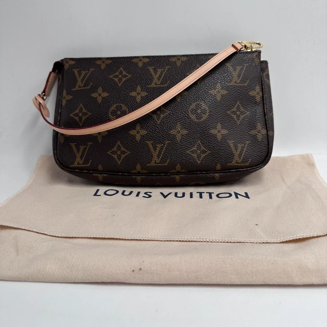 99新 LouisVuitton/路易威登 老花大麻将手拿包腋下包/E店