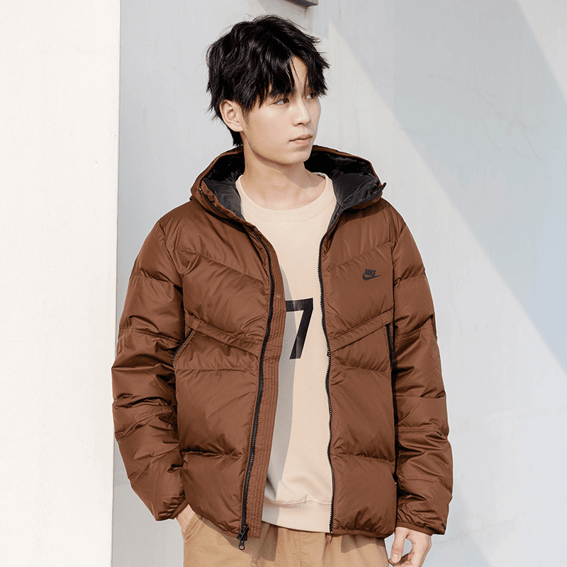 NIKE耐克羽绒服男装春夏新款运动休闲连帽保暖夹克外套DV1132-259