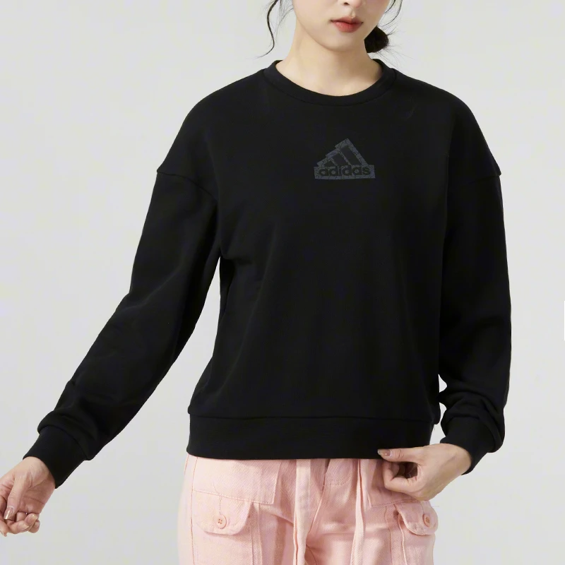 adidas阿迪达斯卫衣女装2023冬季新款运动服休闲圆领套头衫IP7070