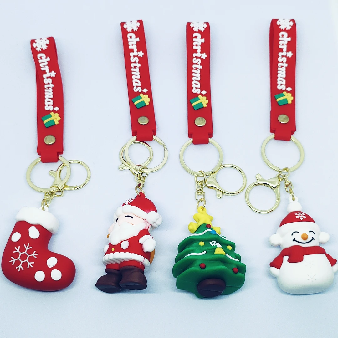 2024新款钥匙扣链圣诞老人钥匙扣挂件圣诞节活动小礼品公仔