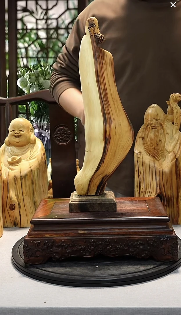崖柏弥勒佛像观音财神达摩关公钟馗木雕根雕文玩特色手工艺品