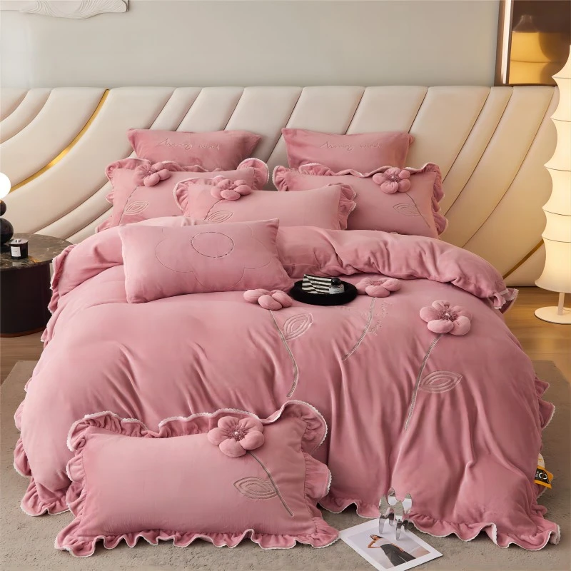 专属单品-月下花开多颜色单尺寸-床品 以主播手上展示为准四件套