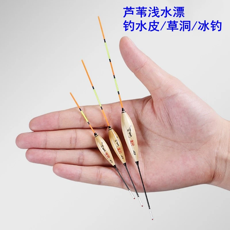 明孚芦苇鱼漂浅水漂醒目草洞短漂鲫鱼漂高灵敏冰钓漂7目水皮漂
