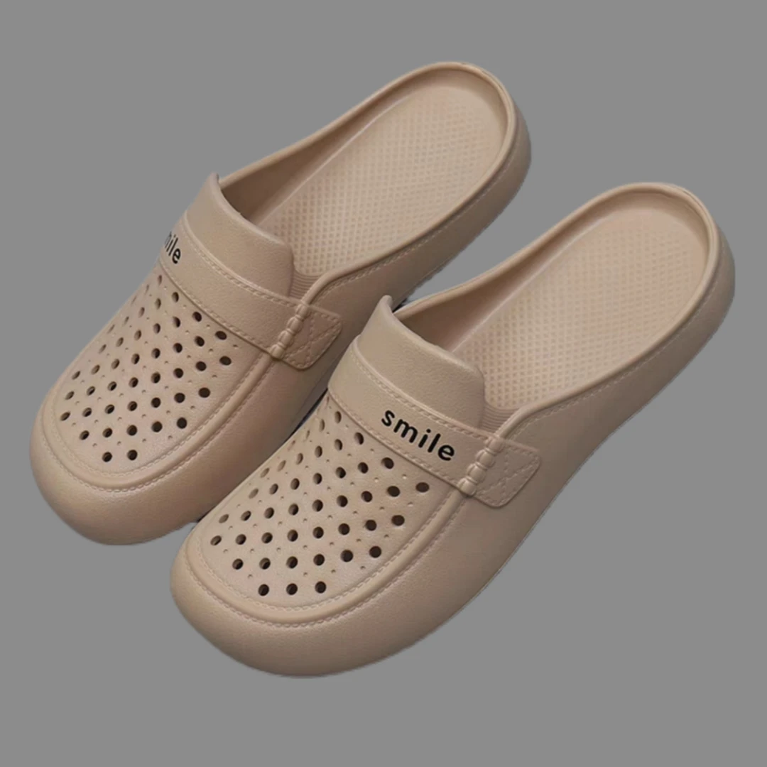 包头凉拖鞋夏天软底舒适中老年休闲外穿厚底高级感轻便防滑半拖女